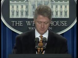 USA: TWA BOEING 747 AIRLINER CRASH: PRESIDENT CLINTON EXPRESSES GRIEF News Clip