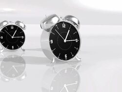 chrome metal clock count down 10 seconds stop motion Stock Footage