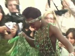 Lupita Nyong'o - 'Charles James: Beyond Fashion' Costume Institute Gala - Arrivals Stock Footage