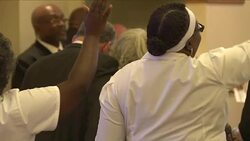 Vice-Presidential candidate Tim Kaine joins worshippers at Lamb of God Baptist Church in Milwaukee News Clip