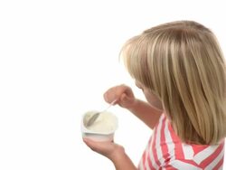 Eating Yogurt Stock Footage