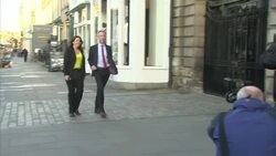 Jim Murphy arriving for Scottish Leaders Debate News Clip