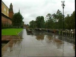 Russia - Clinton lays wreath News Clip