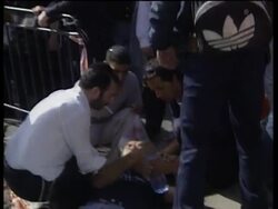 Aftermath of suicide blast, hospital scenes, reax News Clip