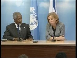 Annan meets Israeli foreign minister News Clip