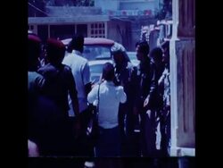 SYND 16 5 76 PLO LEADER YASSAR ARAFAT REVIEWS TROOPS News Clip