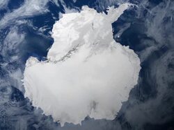 Antarctica from space Stock Footage