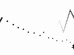 POSITIVE/CONSTANT TREND CHART - euro icon, pure black dots (LOOP) Stock Footage