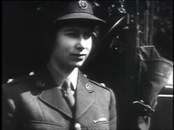 Princess Elizabeth helps out with war effort Stock Footage