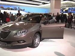 Chrysler Lancia Delta concept car montage Stock Footage