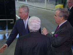 Prince Charles Arriving at World Islamic Economic Forum News Clip