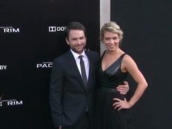Charlie Day, Mary Elizabeth Ellis at Pacific Rim Los Angeles Premiere on 7/92013 in Hollywood, CA. (Footage by WireImage Video/Getty Images Entertainment Video) Stock Footage