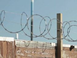 Security Fence Stock Footage