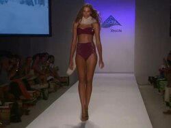 Models walk the runway at Xtra Life Lycra Brand Stock Footage