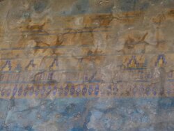 Yerevan, Erebuni castle, outer portico-post Stock Footage