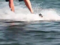 HD Wakeboarding with Helmet Cam Stock Footage