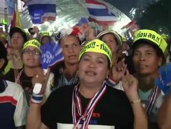 Suthep Thueaksuban Thai Protest Leader Stock Footage