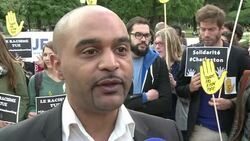 CLEAN : Anti racism group rallies in France after US shooting News Clip