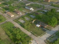 AERIAL WS DS View of Residential area / New Orleans, Louisiana, United States Stock Footage