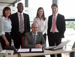 Portrait Of A Business Collective Stock Footage