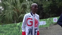Mo Farah Posing Outside British House News Clip