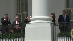 Trump Watches Eclipse From White House News Clip