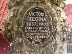 CU Queen Victoria Fountain / Malacca, Malaysia Stock Footage