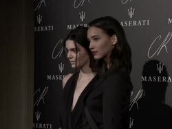Kendall Jenner at CR Fashion Book Issue No.5 Launch Party by Carine Roitfeld and Stephen Gan Stock Footage