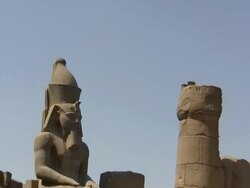 ZO, MS, Ramesseum, Luxor, Egypt Stock Footage