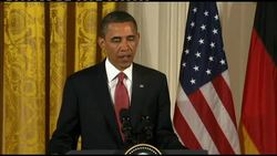 Obama and German Chancellor Merkel joint news conference News Clip