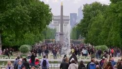 France, Paris, Champs Elysees Stock Footage