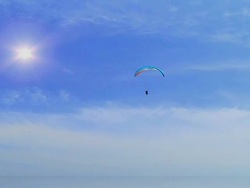 Paraglider in Air Stock Footage