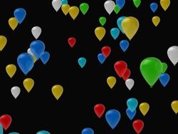 Colorful party balloons flying up video Stock Footage