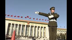 The Great Hall of the People in Tiananmen Square News Clip