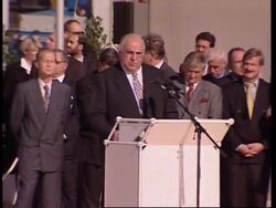 GERMANY: BERLIN: KOHL LAYS FOUNDATION STONE FOR NEW CHANCELLERY News Clip