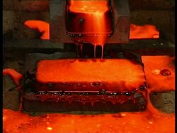 Smelting Gold Archive Stock Footage