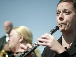 Outdoor Orchestra - Oboe Stock Footage