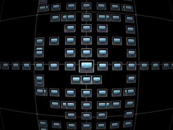 Social Network Computer Grid Stock Footage