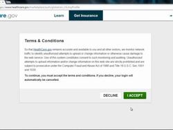 ACA Obama Care online application process Stock Footage