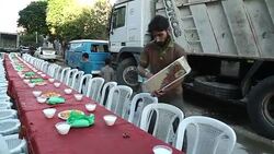 CLEAN : In Syria's besieged Douma Ramadan meals among the ruins News Clip