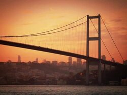 Bosphorus Bridge. Stock Footage