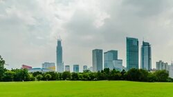 T/L LA PAN Timelapse of Shenzhen skyline / Shenzhen,China Stock Footage