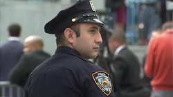 Media and Police outside UN Headquarters during the Sustainable Development Summit News Clip