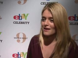 INTERVIEW: Daphne Oz on the the event at eBay Celebrity And Brad Pitt's Make It Right Celebrate Pop-Up Gallery Exhibition At New York's Chelsea Market on 02/09/2012 in New York Stock Footage