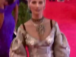 Lauren Santo Domingo at "PUNK: Chaos To Couture" Costume Institute Gala Stock Footage