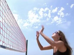 Beach Volleyball Stock Footage