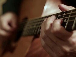Playing the guitar Stock Footage
