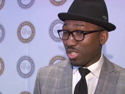 INTERVIEW - Kwame Kwei-Armah talks about how Stephen Adly Guirgis speaks for all of us at Harold And Mimi Steinberg Charitable Trust Hosts 2014 Steinberg Playwright Awards Stock Footage
