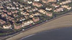 Aerials Coastal Village of Jaywick and Clacton-on-Sea News Clip
