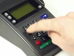 Using a credit card Stock Footage